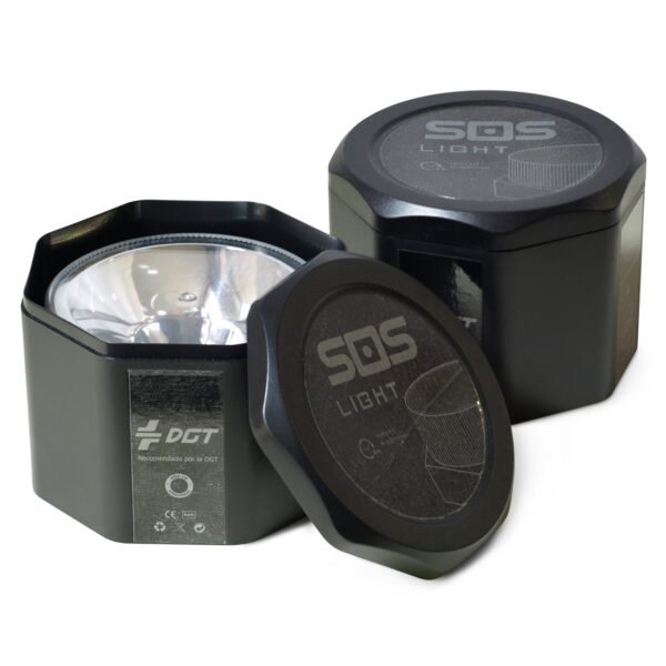 Set 2 unidades SOS LIGHT - luz de emergencia autónoma, señal v16 de preseñalización de peligro.