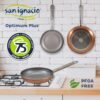 Bateria de cocina 7 piezas MAGEFESA Kenia de acero vitrificado con juego de sartenes (18/22/26 cm) SAN IGNACIO Optimum Plus en aluminio prensado - Imagen 2