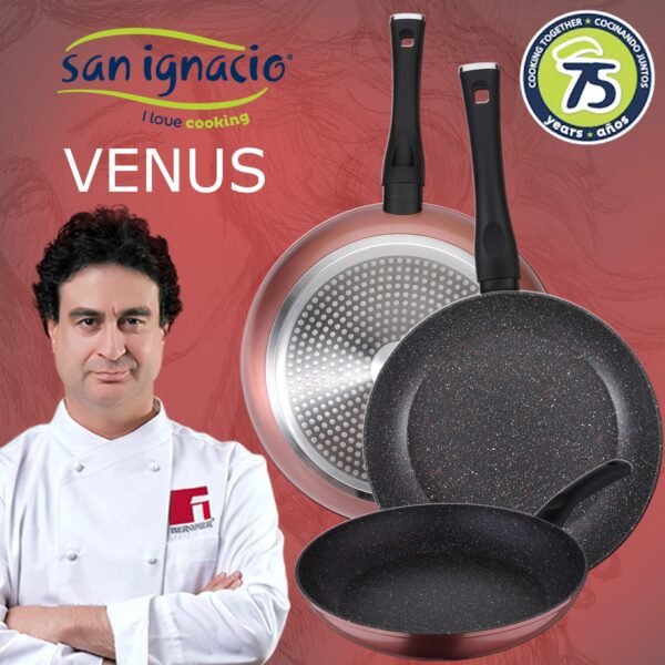 Pack de 3 sartenes ø20/24 y 28 cms + batería de cocina de 8pc en acero inoxidable - Imagen 4