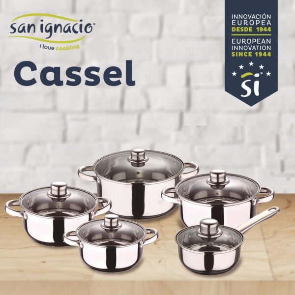 PACK DE 3 SARTENES Ø20/24 y 28 cms + BATERÍA DE COCINA DE 12PC EN ACERO INOXIDABLE - Imagen 2