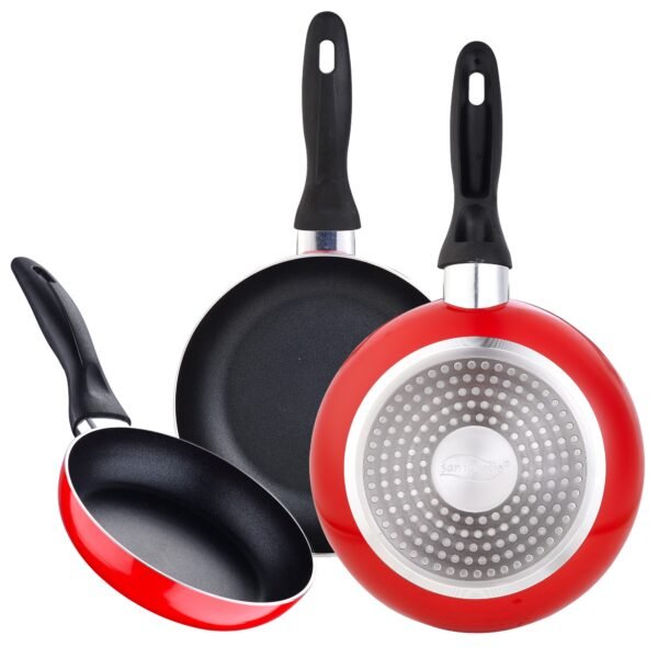 Juego de 3 sartenes 16/20/24 cm SAN IGNACIO colección Navy Red