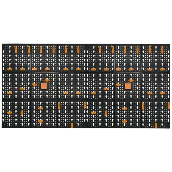 2 paneles en polipropileno de L 500 x 500 mm + 50 ganchos surtidos