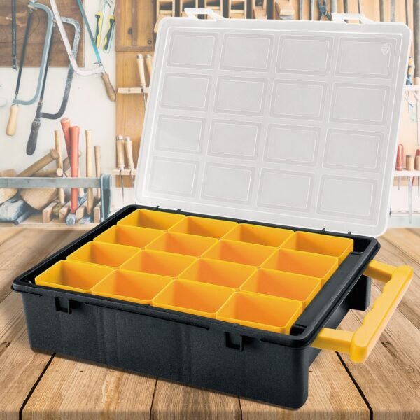 Caja de polipropileno 51x39 h 55 mm para Organizador de plástico Art Plast de separadores extraíbles de L 242 x P 188 x H 60 mm.