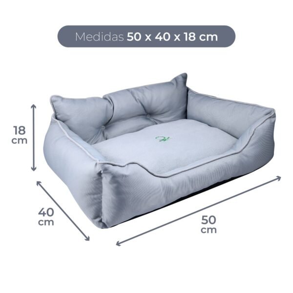 CAMA PARA MASCOTA 50X40X18CM POLIESTER GRIS BENETTON BE - Imagen 2