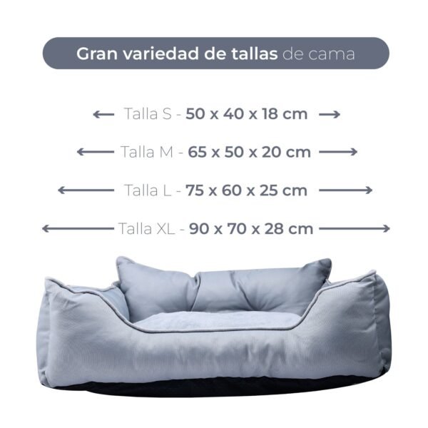 CAMA PARA MASCOTA 50X40X18CM POLIESTER GRIS BENETTON BE - Imagen 3