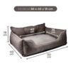 CAMA PARA MASCOTA 50X40X18CM POLIESTER MARRON BENETTON BE - Imagen 2