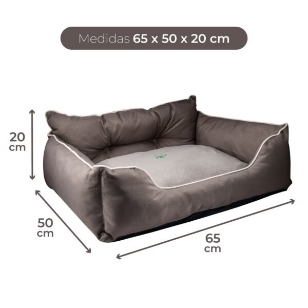 CAMA PARA MASCOTA 65X50X20CM POLIESTER MARRON BENETTON BE - Imagen 2