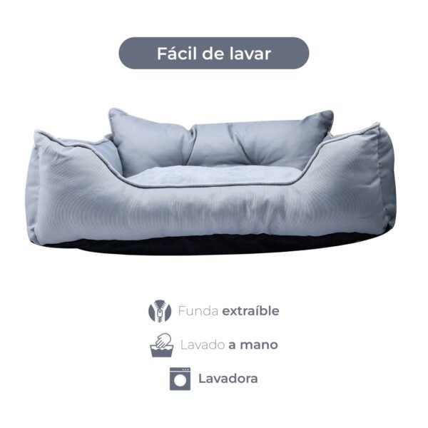 CAMA PARA MASCOTA 75X60X25CM POLIESTER GRIS BENETTON BE - Imagen 4