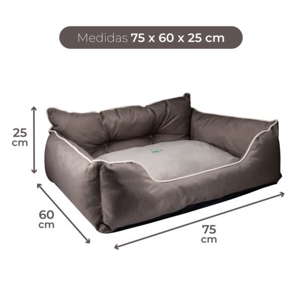 CAMA PARA MASCOTA 75X60X25CM POLIESTER MARRON BENETTON BE - Imagen 2