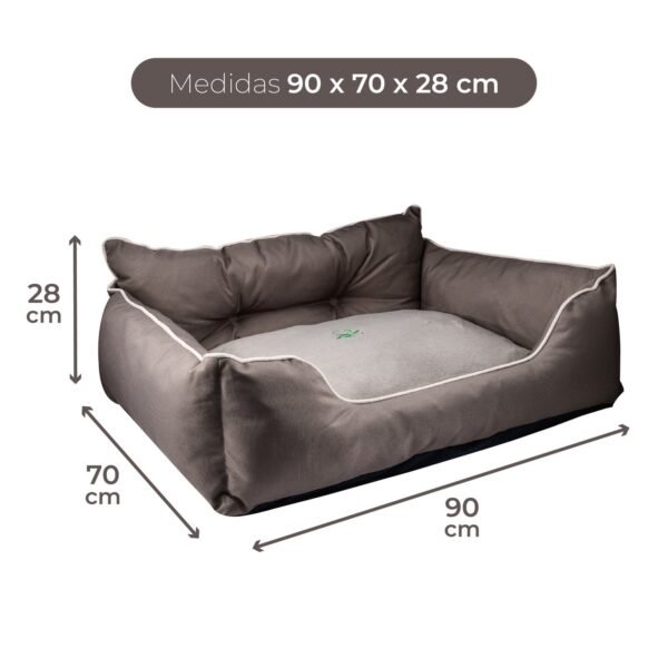 CAMA PARA MASCOTA 90X70X28CM POLIESTER MARRON BENETTON BE - Imagen 2