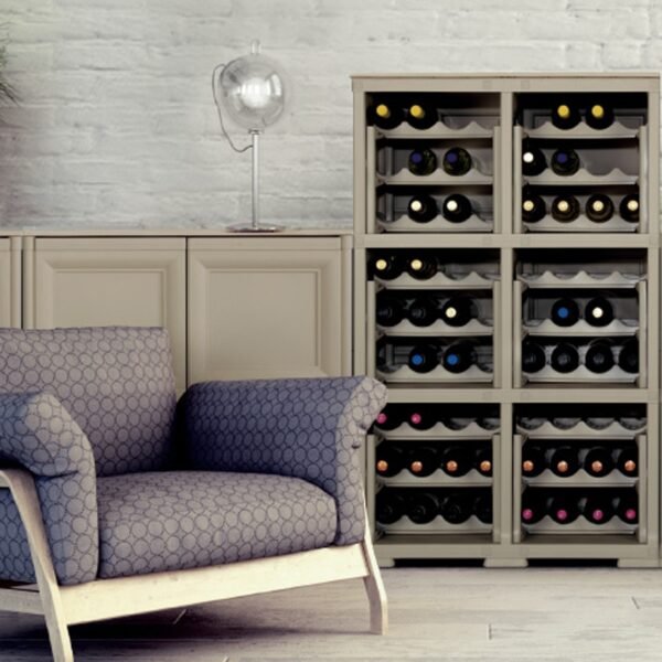 Mueble Omnimodus portabotellas para 18 botellas modelo Wengé - Imagen 4