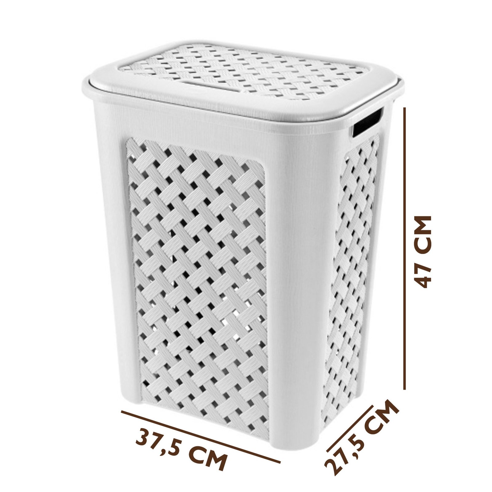 Cesto para ropa Arianna 30 litros modelo Blanco - Imagen 3