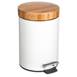 Papelera metálica 3L bambú natureo