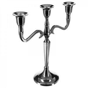CANDELERO DE METAL CON 3 CABEZAS /L. 22,5 x P. 9,1 x H. 26,5 cm
