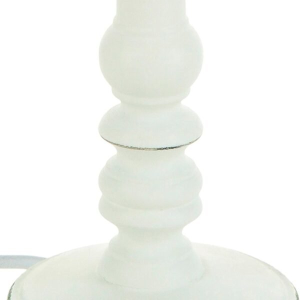 LÁMPARA DE MADERA BLANCA H.36CM - Imagen 3