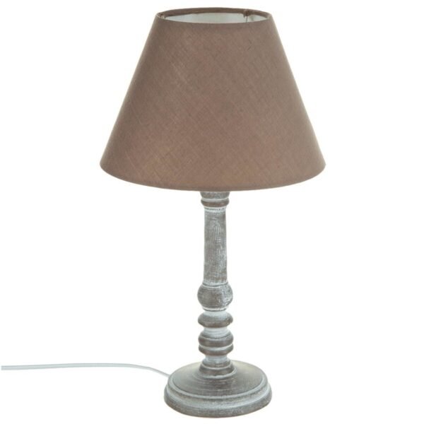 LÁMPARA DE MADERA TAUPE H.36CM