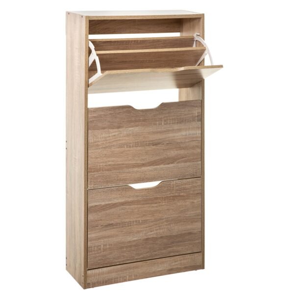 Almacenamiento para zapatos 3 cajones en madera marrón