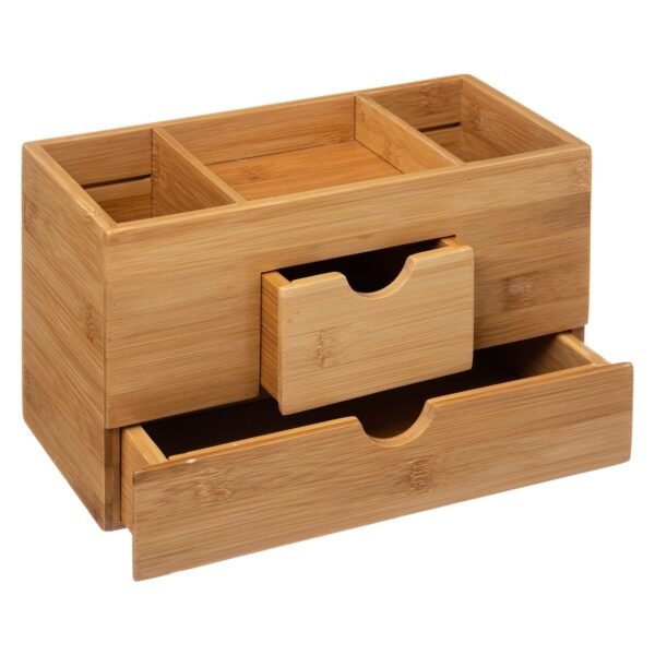 Organizador multiusos bambú con 2 cajones - Imagen 2