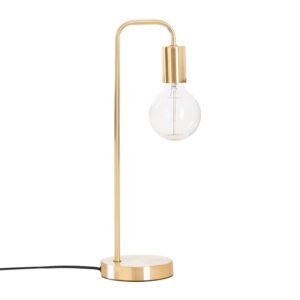 Lámpara  sobremesa de metal dorado H46