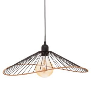 Lámpara colgante de metal ALARA  negra D45