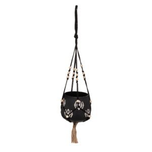 Macetero de cerámica Tropic Lámpara de techoD14 x H55 Negro