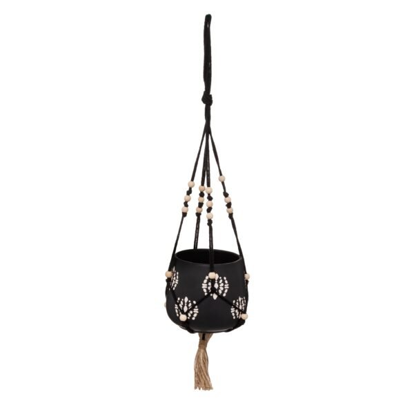 Macetero de cerámica Tropic Lámpara de techoD14 x H55 Negro