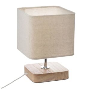 Lámpara de Sobremesa de Madera H. 21 cm.