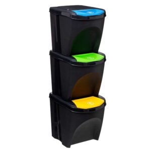 Papelera x 3 Plástico 25 l Clasificación