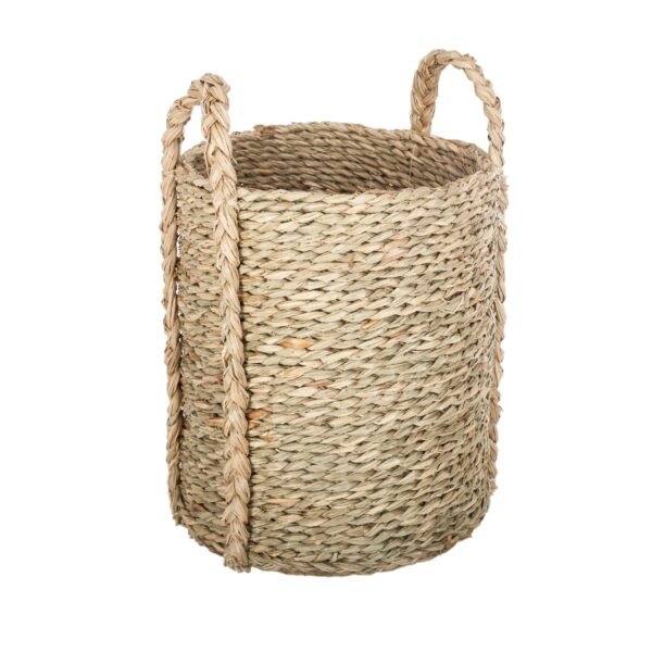 Conjunto de 3 cestas redondas color natural - Imagen 2