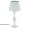 Lámpara DROIT MDF ET Lino 'RENZO' BLANC H.54,5