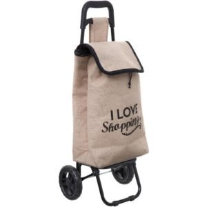Carro de la compra 'i love shopping' 2 ruedas, 33 l, beige