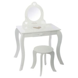 TOCADOR + TABURETE INFANTIL PERFECTO PARA MAQUILLARTE O DISFRAZARTE. - 71,5 x 50,5 x 91 cm /  38 x 38 x 33 cm.