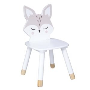 SILLA INFANTIL CON FORMA DE ZORRO -  28 x 28 x 52,5 cm