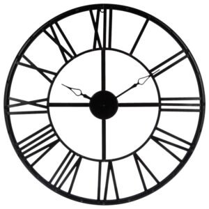 RELOJ DE METAL NEGRO VINTAGE PARA DECORACIÓN D. 69,5 x P. 4cm