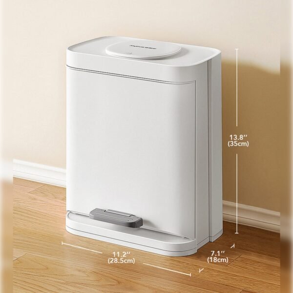 Cubo de basura de 15,9l con tapa y pedal de manos libres joybos - Imagen 2