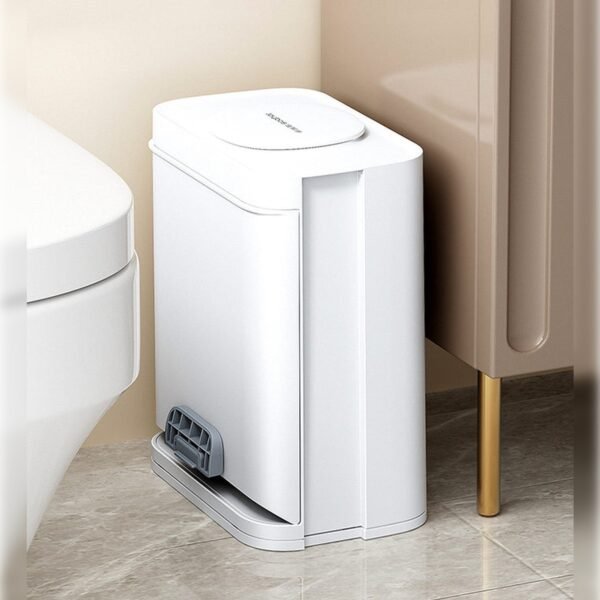 Cubo de basura de 15,9l con tapa y pedal de manos libres joybos - Imagen 3