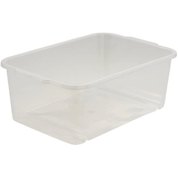 Caja de almacenaje, Plástico resistente (PP), 4,5 l, 30 x 20 x 11 cm, Wilma, Transparente neutro
