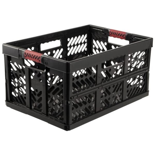 Robusta Caja Plegable con asas Suaves, 54 x 37 x 28 cm, 45 l, Ben, Gris Grafito