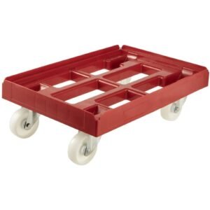 Plataforma con Ruedas para transporte de cajas o cestas, Carga máxima: 300 kg, 61 x 41 x 19 cm, Rolf, Rojo