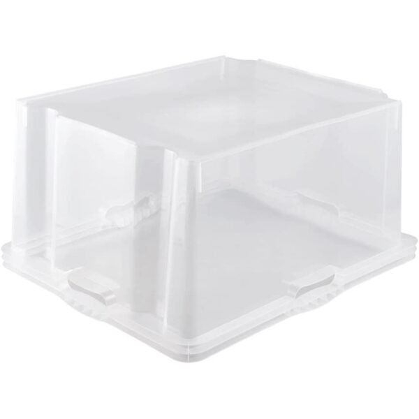 Caja de Almacenaje con Asas Integradas, Tamaño: XXL, 52 x 43 x 26 cm, 44 l, Transparente - Imagen 3