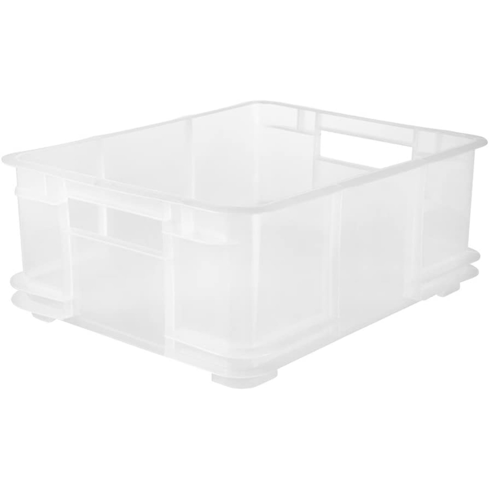 Caja de almacenaje Eurobox L, Plástico robusto (PP), 43 x 35 x 17,5 cm, 20 l, Transparente neutro