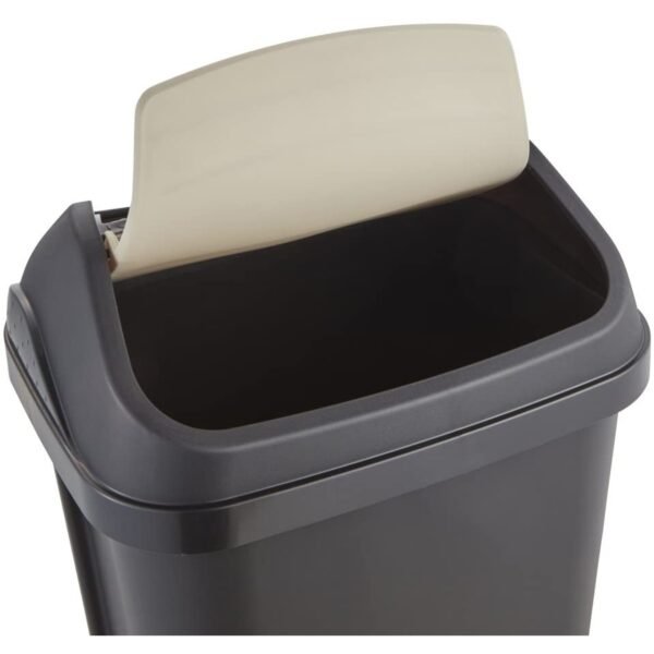 keeeper Cubo de Basura con Tapa Basculante, 25 l Gris grafito, gama Swantje - Imagen 4