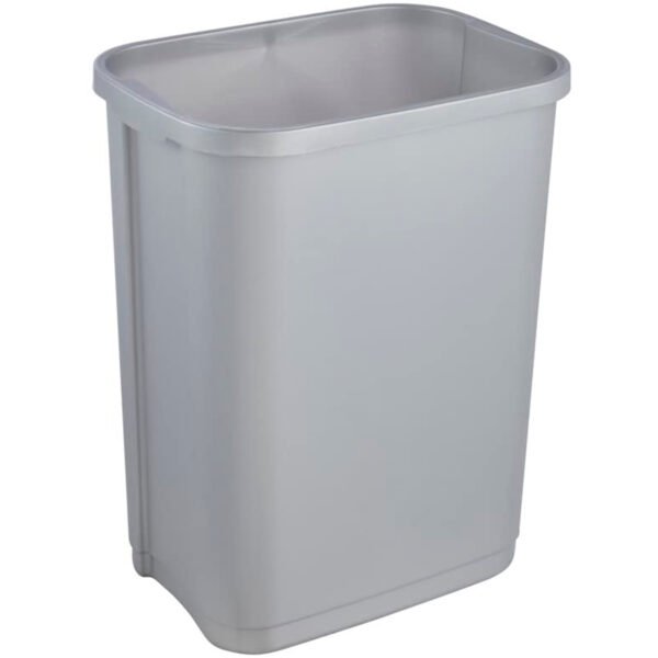 Cubo de Basura con Tapa Deslizante, 10 l, Rasmus, Plateado - Imagen 3