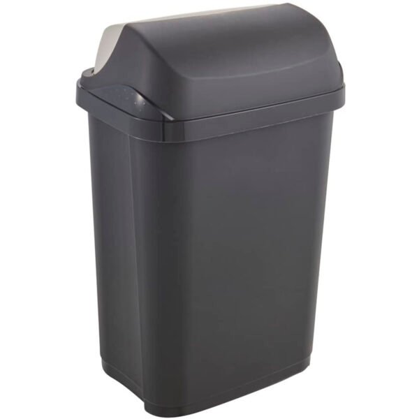Cubo de Basura con Tapa Deslizante, 25 l, Rasmus, Gris grafito - Imagen 2