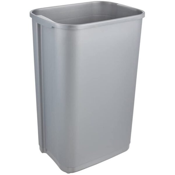 Cubo de Basura con Tapa Deslizante, 50 l, Rasmus, Plateado - Imagen 3