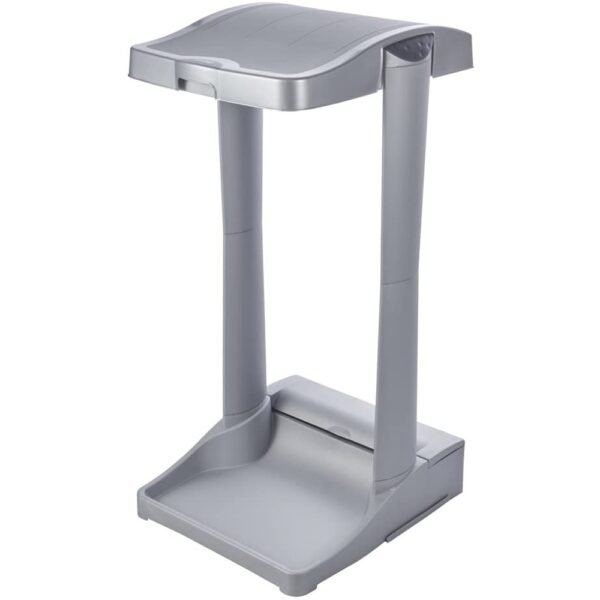 Papelera vertical Soporte para Bolsas de Basura con Compartimento de Almacenaje, 60-120 l, Ole, Plateado - Imagen 2