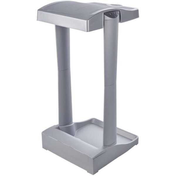 Papelera vertical Soporte para Bolsas de Basura con Compartimento de Almacenaje, 60-120 l, Ole, Plateado - Imagen 3