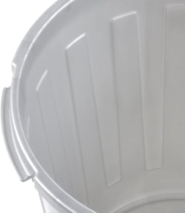 Cubo de basura / papelera polivalente con tapa cerrable, Pequeño, Plástico resistente (PP), 7 l, Mats, Plateado - Imagen 3