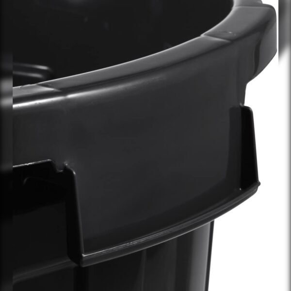 Cubo de basura / papelera polivalente con tapa cerrable, Grande, Plástico resistente (PP), 23 l, Mats, Grafito - Imagen 4