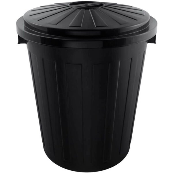 Cubo de basura / papelera polivalente con tapa cerrable, Muy grande, Plástico resistente (PP), 50 l, Mats, Grafito - Imagen 2